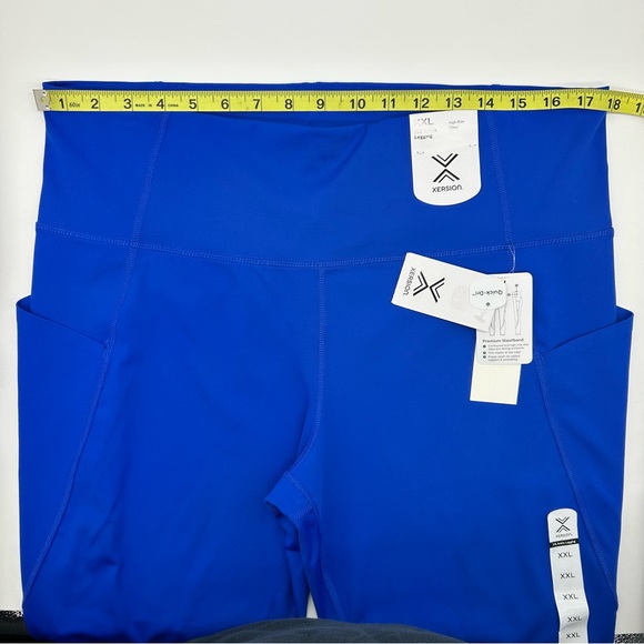 Xersion Women's Set of 2 Blue & Maroon High Rise 7/8 Ankle Leggings Size XXL - Picture 8 of 11